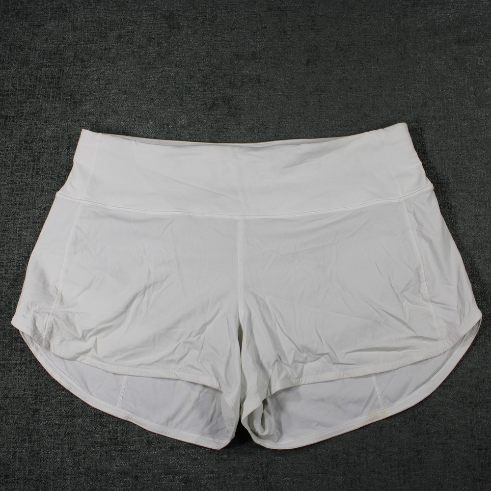 Lululemon Speed Up High-Rise Lined Running Shorts White Size 12 LW7BCMT.0